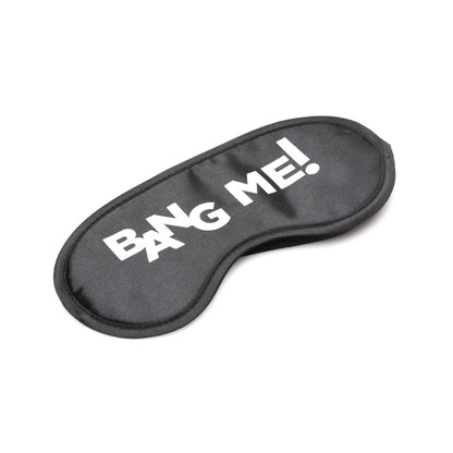 BANG! Bondage Kit With XL Bullet Cuffs Tickler & Blindfold Black