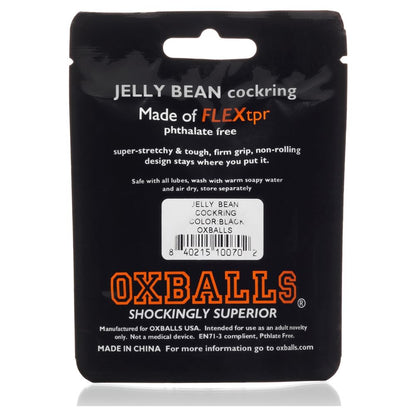 Oxballs Jelly Bean Cock Ring Black