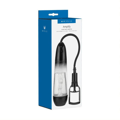 Me You Us Amplify Pump Masturbator Clear/Black