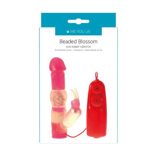 Me You Us Beaded Blossom Rabbit Vibrator Red