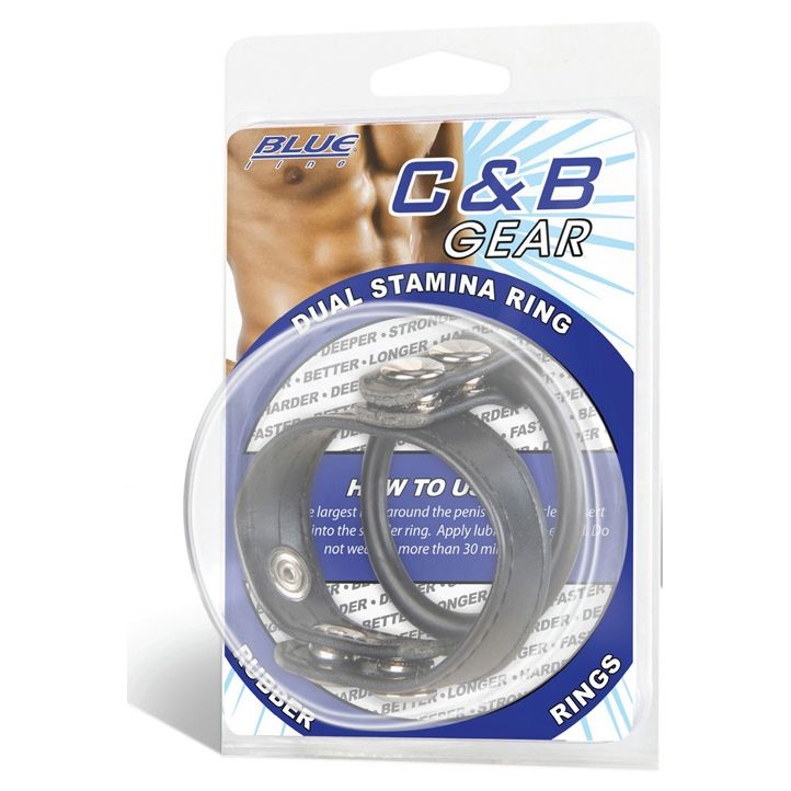 Blue Line Dual Stamina Ring Black