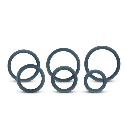 Boners 6-Piece Cock Ring Set Grey