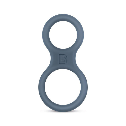 Boners Silicone Cock Ring And Ball Stretcher Grey