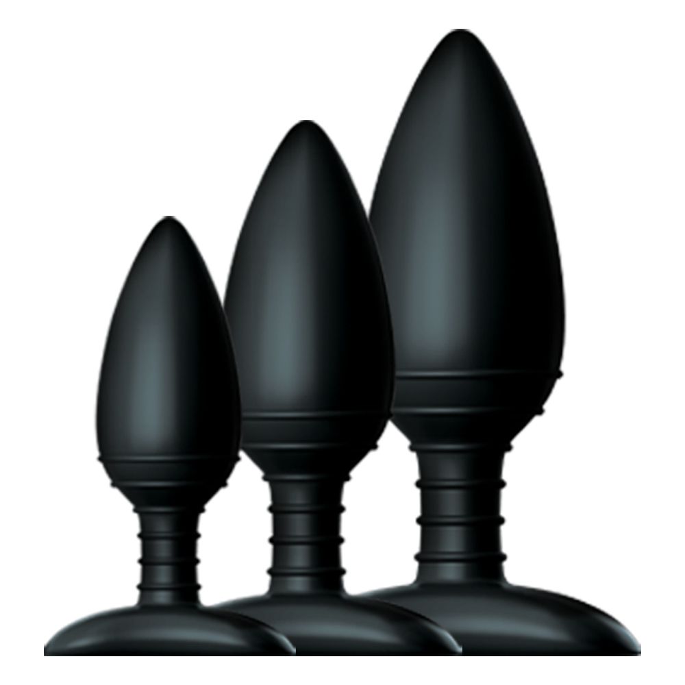 Nexus Butt Plug Trio Black Assorted