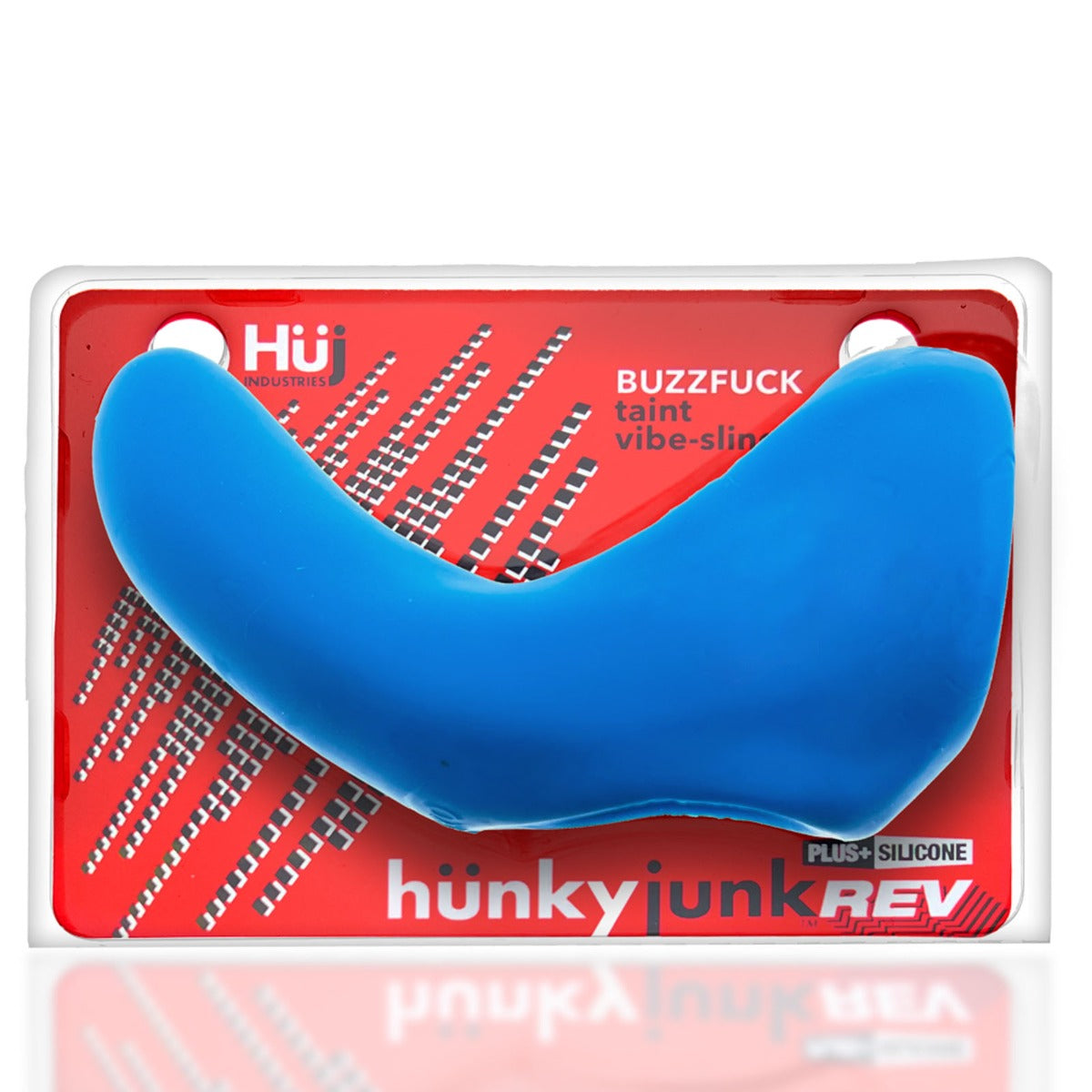 Hunkyjunk Buzzfuck Sling With Taint Vibe Vibrating Cock Sling Teal Ice