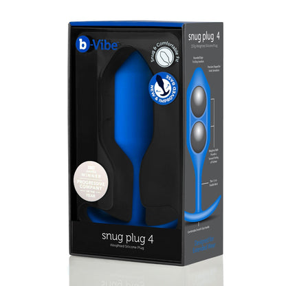 B-Vibe Snug Plug 4 Butt Plug Navy Blue