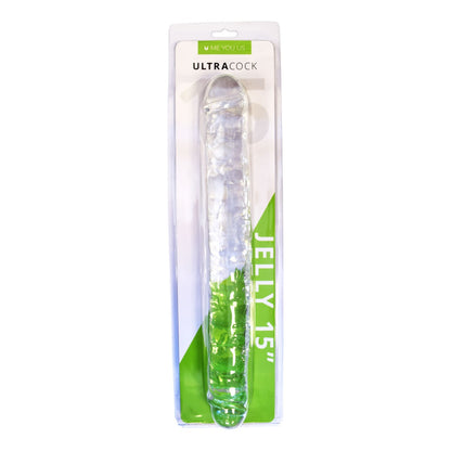 Me You Us Ultra Cock Clear Jelly Double Ended Dildo (15")