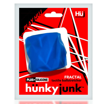 Hunkyjunk Fractal Tactile Silicone Ballstretcher Teal Ice
