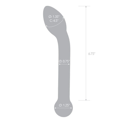 Glas Slimline G-Spot  Transparent (8")