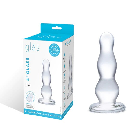 Glas Glass Butt Plug Clear (4")