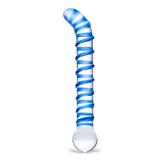 Glas Mr. Swirly G-Spot Glass Dildo Clear (6.5")