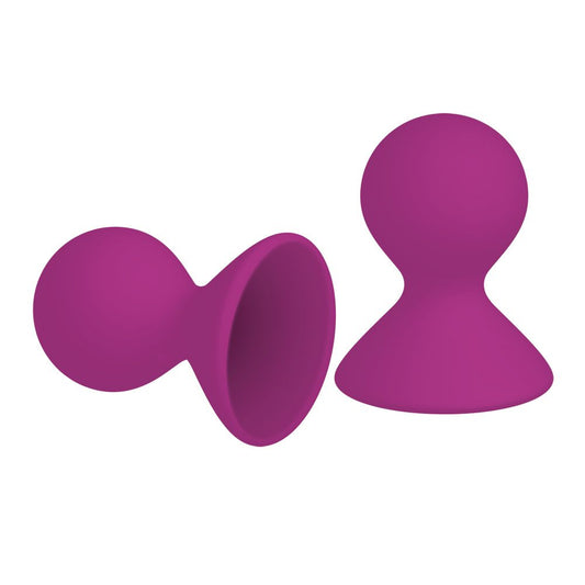 Me You Us Dual Masseuse Silicone Nipple Suckers 2 Pack Purple