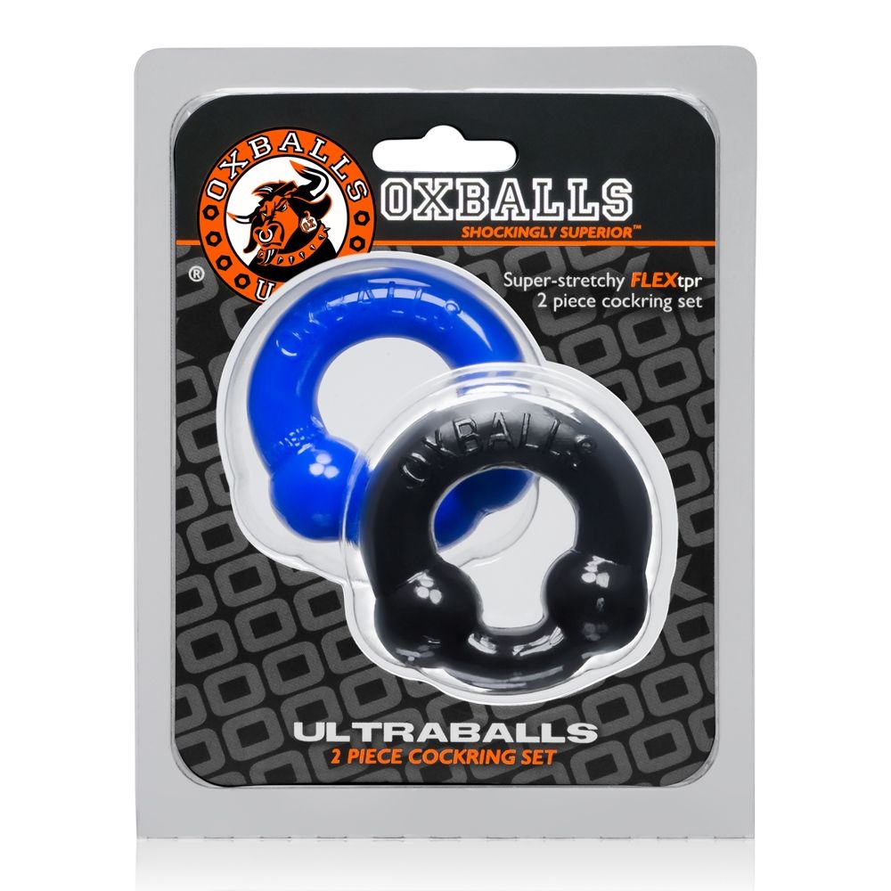 Oxballs Ultraballs Cock Ring 2 Pack Black