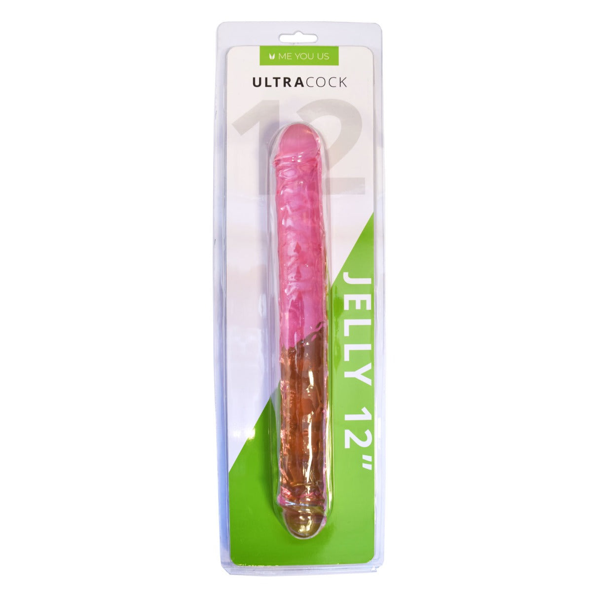 Me You Us Ultra Cock Pink Jelly Double Ended Dildo (12")