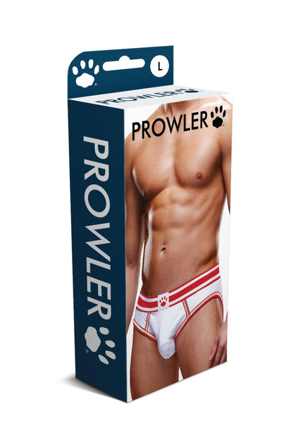 Prowler White/Red Open Brief XL