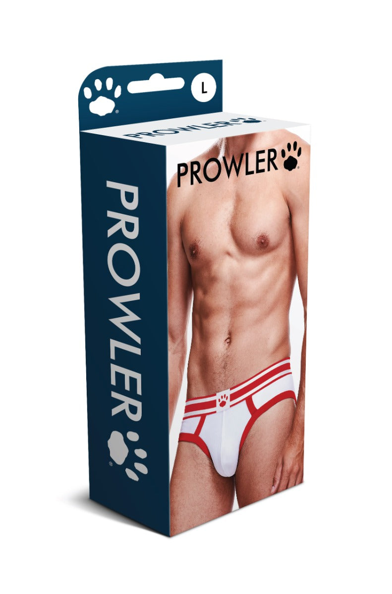 Prowler White/Red Brief Large