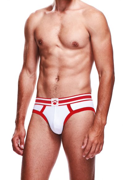 Prowler White/Red Brief Medium