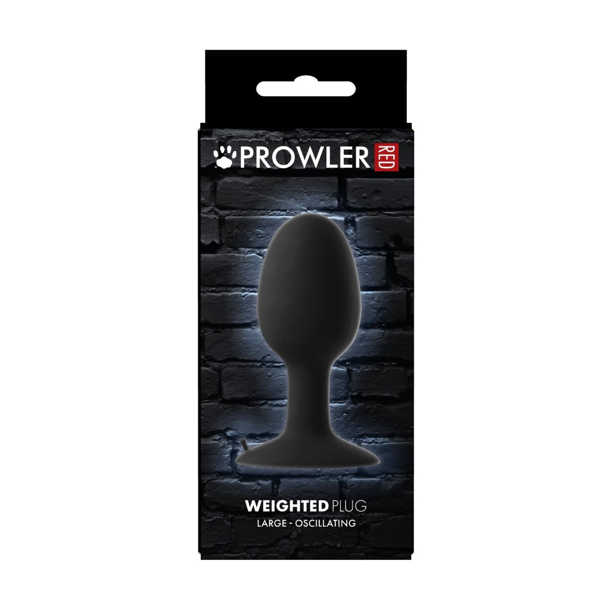 Prowler RED Large Weighted Butt Plug Black