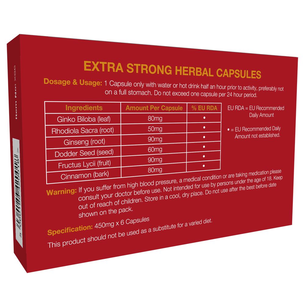 Extra Strong Male Herbal Enhancer 6 Pack