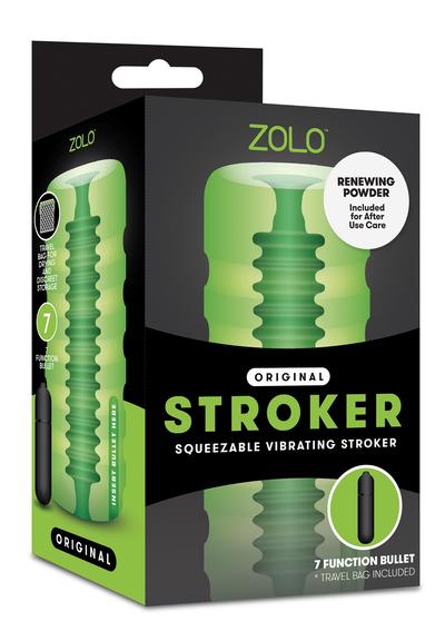 olo Original Squeezable Vibrating Stroker Vibrating Stroker Green O